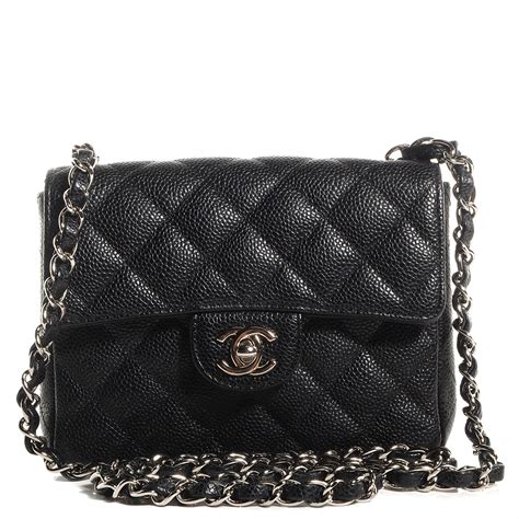 Chanel Caviar Quilted Mini Square Flap Bag Black 81823