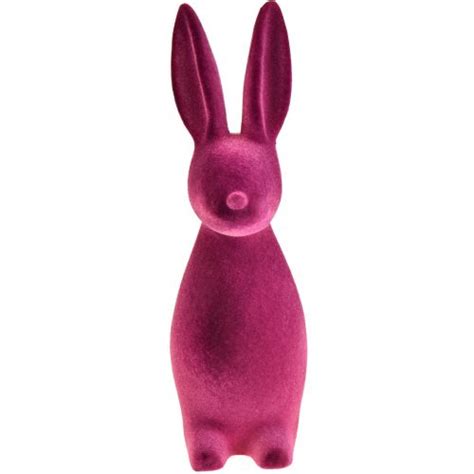 Floristik21 De Hase Beflockt Osterhasen Deko Violett 1515 547cm 16008