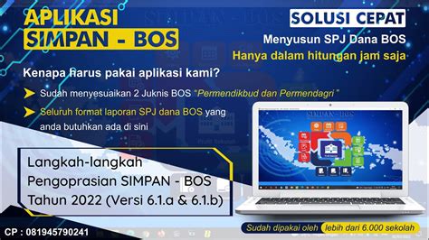 Aplikasi Dana Bos Pengoprasian Aplikasi Simpan Bos 2022 Versi 61