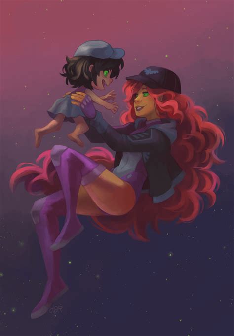 [fan Art] Starfire And Nightstar Mari Grayson By Dardraws R Nightwing