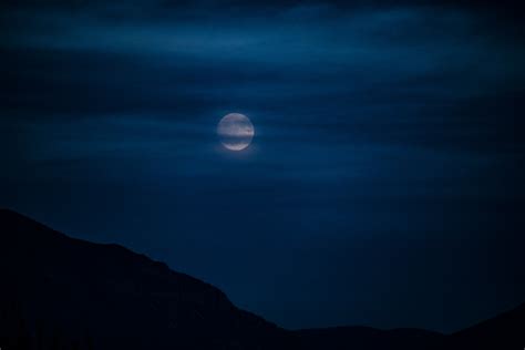 Full Moon Over Mountains Free Stock Photo - Public Domain Pictures