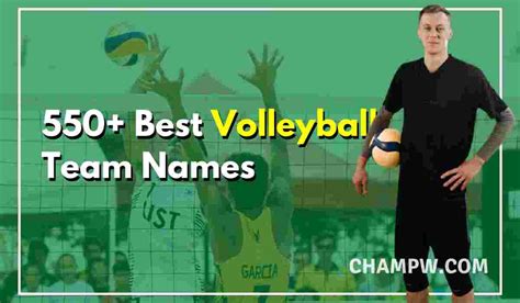 All Time Best Volleyball Team Names Ideas