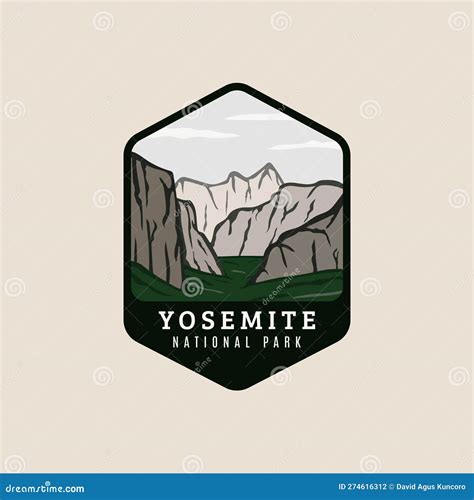 Yosemite National Park Logo Vector Patch Symbol Illustration Design