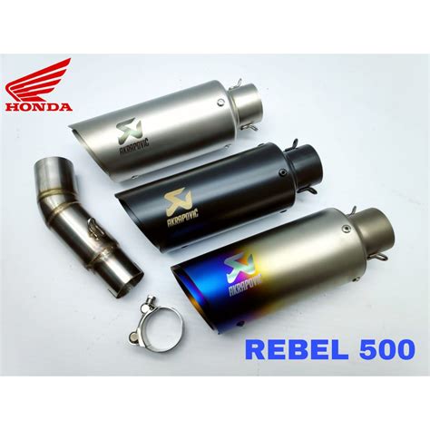 Exhaust Honda Rebel 500 2017 Slip On Piping Muffler Stainless Steel Akrapovic Short Titanium