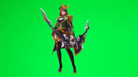 Anime Green Screen Hero Mobile Legend Miya Captain Thorns No