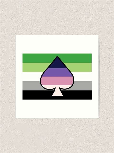 Asexual Spectrum And Aromantic Pride Flag With Ace Of Spades Art