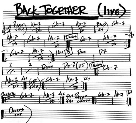 Back Together Again Live Keys Chart Pdf