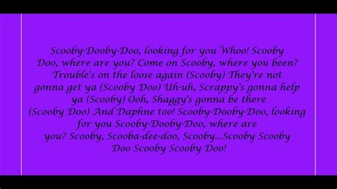 The New Scooby Doo Mysteries Theme Song Lyrics Chords - Chordify