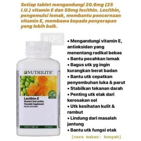 Lecithin E Amway Nutrilite Health Nutrition Health Supplements