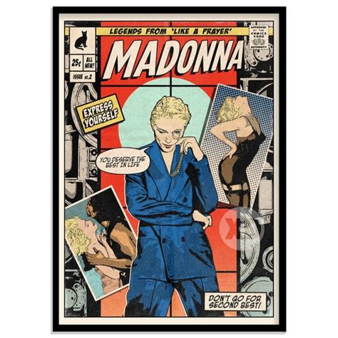 Madonna Print True Blue Comic Cover Art Etsy UK