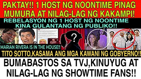 PAKTAY 1 HOST NG NOONTIME PINAG MUMUR4 BUM4STOS SA TVJ KINUYOG AT NILAG