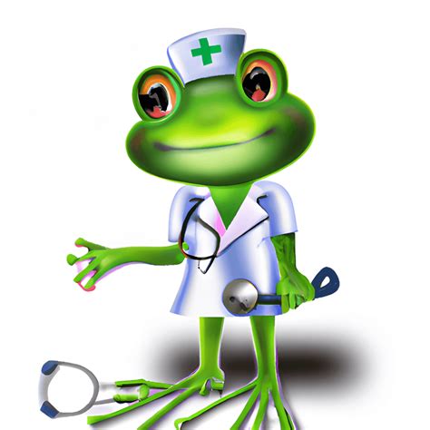 Cute Happy Nurse Frog Digital Graphic · Creative Fabrica