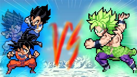 Goku E Vegeta Vs Broly Full Animation [flipaclip Sprite Animation