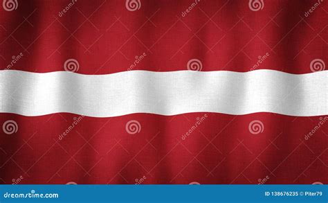 Latvia Highly Detailed Political Map With National Flag Vector