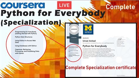 Coursera Programming For Everybody Specialization Complete Course