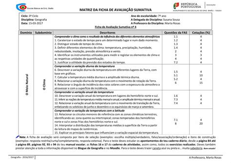 Pdf Matriz Ficha De Avalia O Sumativa Ano Dokumen Tips