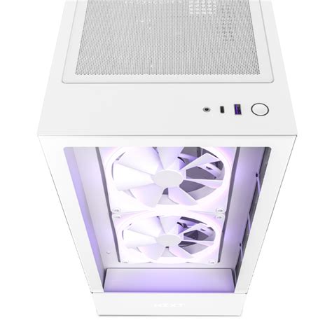 Nzxt H Elite Tempered Glass Mid Tower Atx Case White Cc H Ew