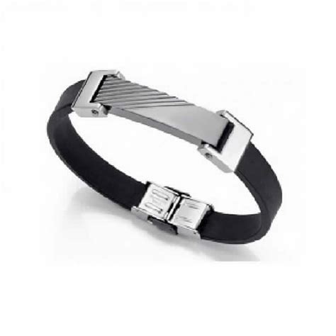 Pulsera De Hombre Viceroy En Acero Gris Y Cuero P Miralles