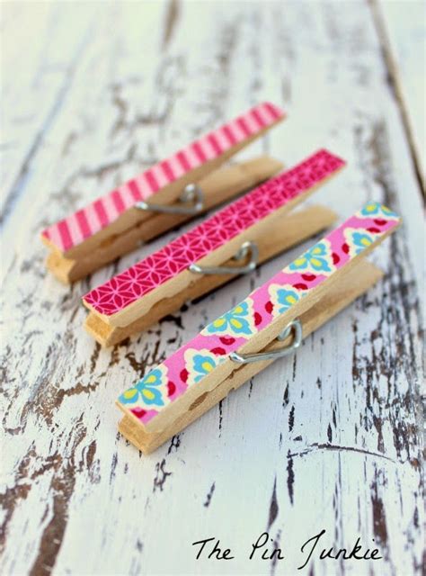 Washi Tape Clothespins