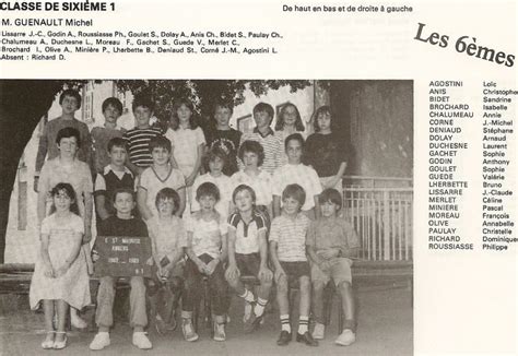 Photo De Classe 19821983 6ème 1 De 1983 Collège Cathédrale Saint