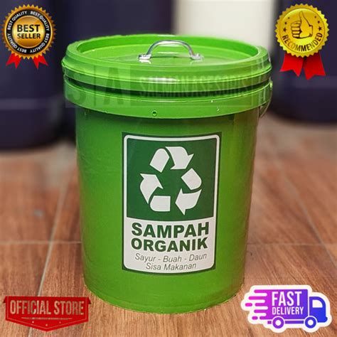 Jual Tempat Sampah Plastik 20 Liter Organik/Non Organik/B3/Residu/Logam ...