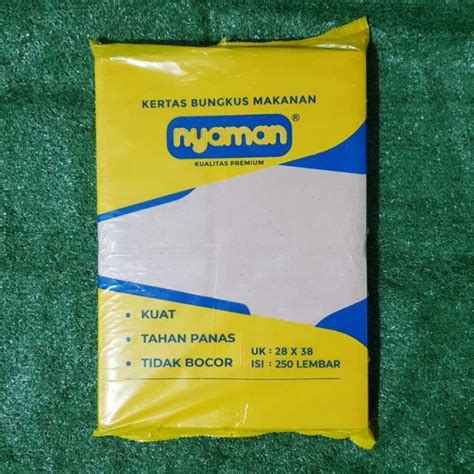 Jual Kertas Nasi Merk Nyaman Kuning Isi 250 Lembar Kertas Minyak Di