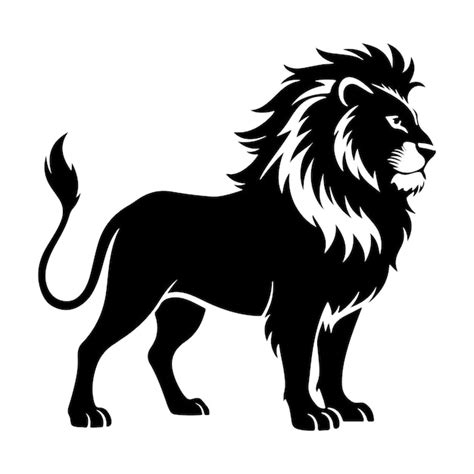 A Lion Silhouette Vector Art Illustration Premium Ai Generated Vector