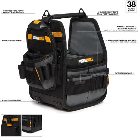 BOLSA FERRAMENTA 8 COLDRE CLIPTECH TB CT 180 8 TOUGHBUILT