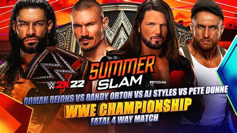 Wwe 2k22 Universe Mode Summerslam Night Two Matchcard Youtube