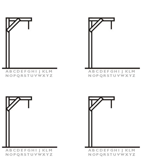 Hangman Word Game (4 games w. gallows & alphabet)