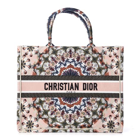 Christian Dior Embroidered Canvas Kaleidioroscopic Book Tote