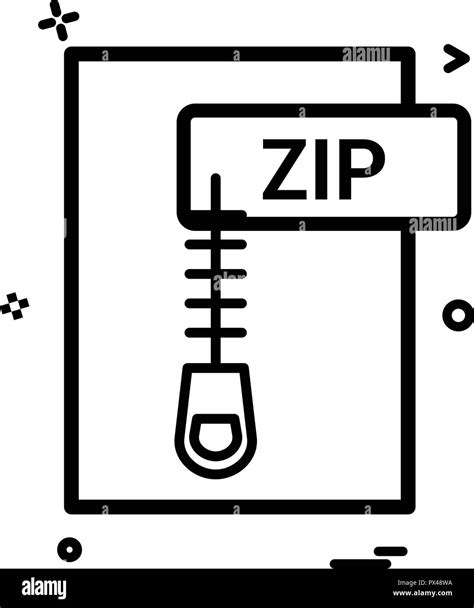 Formato De Archivo Zip Icono Diseño Vectorial Imagen Vector De Stock