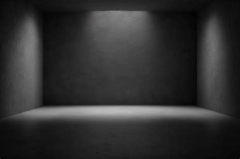 Premium Photo Dark Black Empty Room Scene With Light