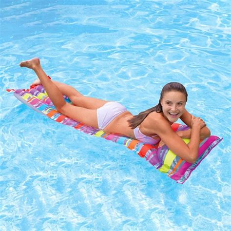 PVC Floating Water Hammock Float Lounger Inflatable Floating Bed Lounge ...