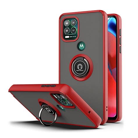 TPU Case w/ Magnetic Ring for Moto G Stylus 5G 2021 (red) | Wholesale