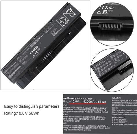 Buy A32 N56 Battery Compatible With ASUS N46 N46V N46VM N46VZ N56 N56D