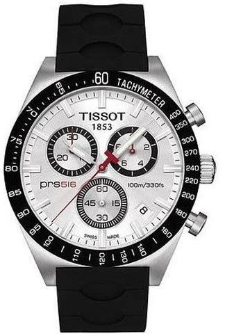 T044 417 27 031 00 Tissot PRS516 Quartz Chronograph Silver Dial Mens Watch