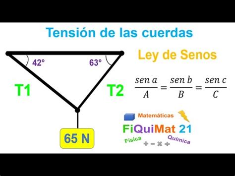 Tensi N De Cuerdas Mediante Ley De Senos Ejercicio Youtube