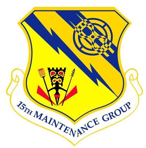 15th Maintenance Group Us Air Force Coat Of Arms Crest Of 15th