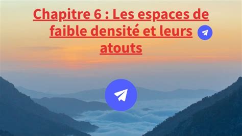 Les espaces de faible densité et leurs atouts