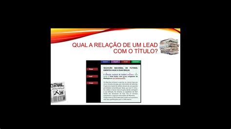 O Que E Lead No Jornalismo YouTube