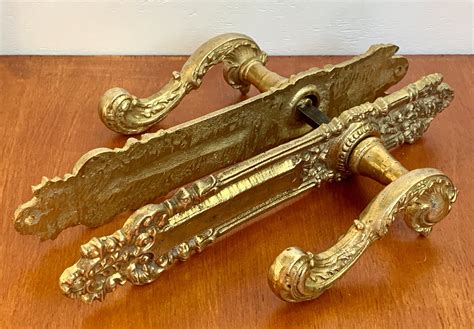 Antique Bronze Door Handle, Vintage Brass Door Handle Doorknob 1920s