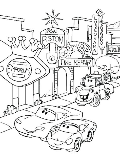 Cars Movie Coloring Pages At Free Printable