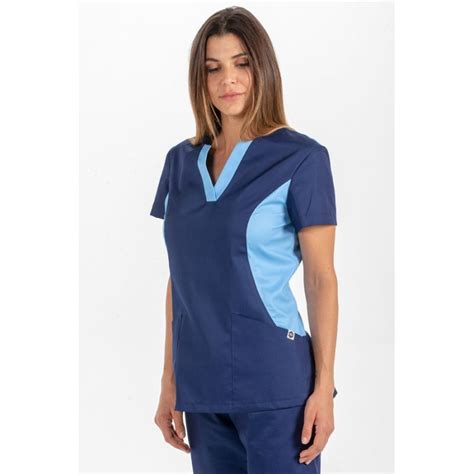 Casaca Sanidad Mujer Microfibra Azul Dyneke