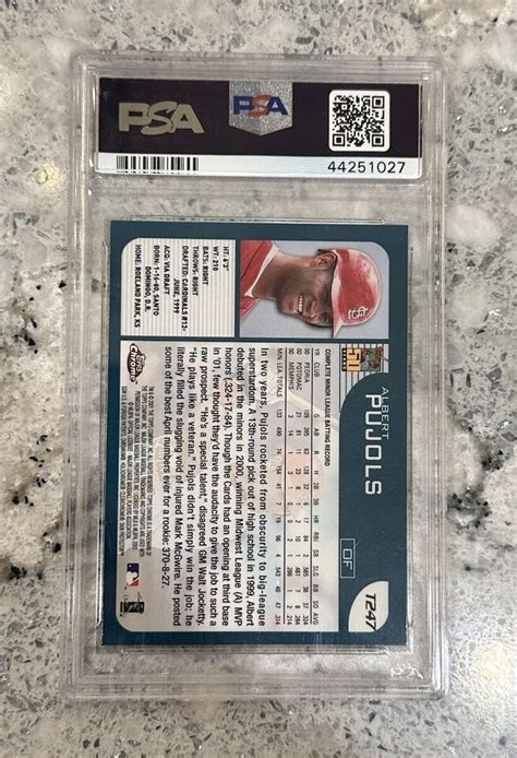 Albert Pujols Topps Chrome Traded Rookie Rc T Psa Gem Mint