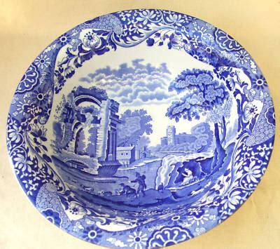 COPELAND SPODE ITALIAN BLUE WHITE LARGE BOWL C 1935 Antique