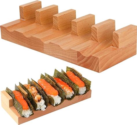 Amazon Joochi Wooden Sushi Maker Holder Temaki Sushi Taco Display