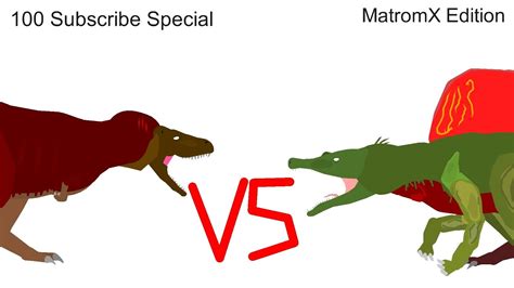 Special T Rex Vs Spinosaurus MatromX Edition Thank For 100 Subs