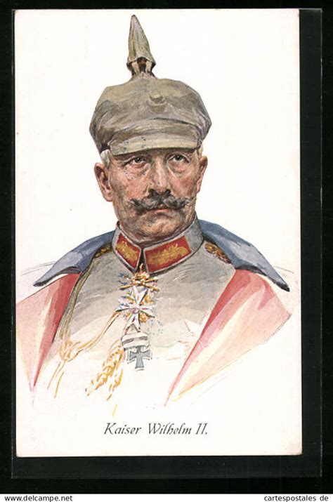 K Nigsh User K Nstler Ak Kaiser Wilhelm Ii In Uniform Mit Pickelhelm