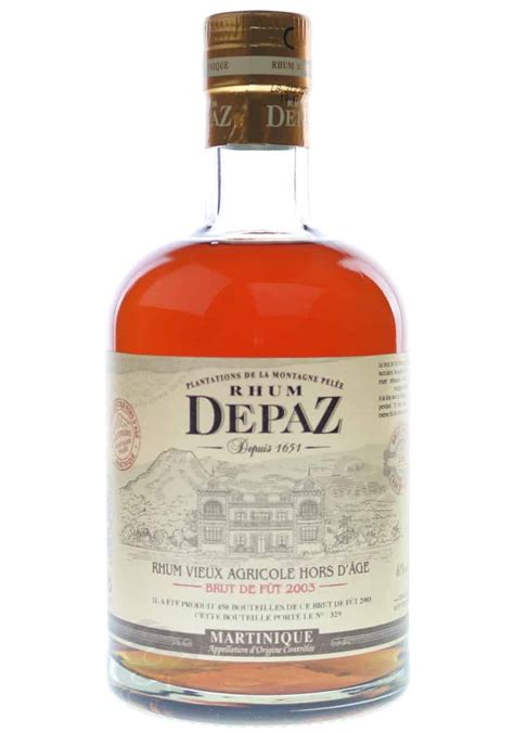 Depaz Millésime 2003 Brut de fût Rhum de la Martinique